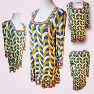 Boden 60s inspired geometric mini dress